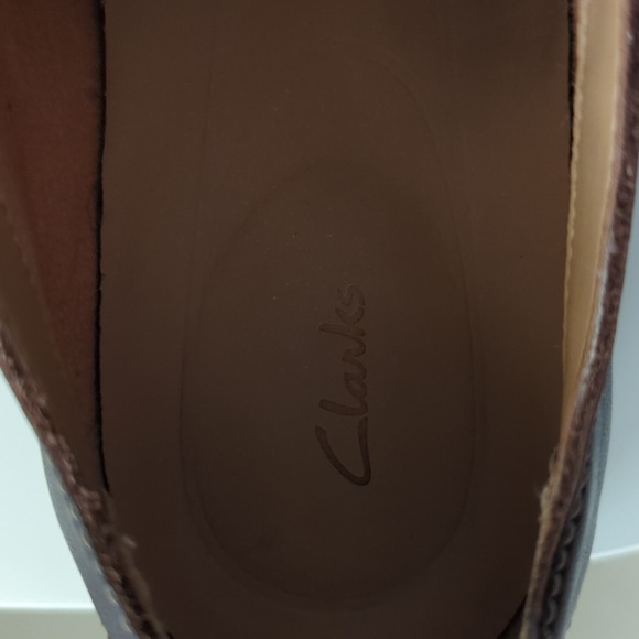 EUC Like New Clarks mens brown leather dress shoe 11 - Picture 11 of 12